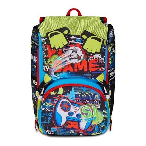Seven | SJ GANG STYLE JAM GANG Zaino Scuola Estensibile Big Fucsia Zaino Con Divisorio Interno Tasca Per Borraccia Peluche Conigl