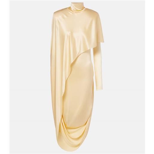 Mugler abito midi in misto seta