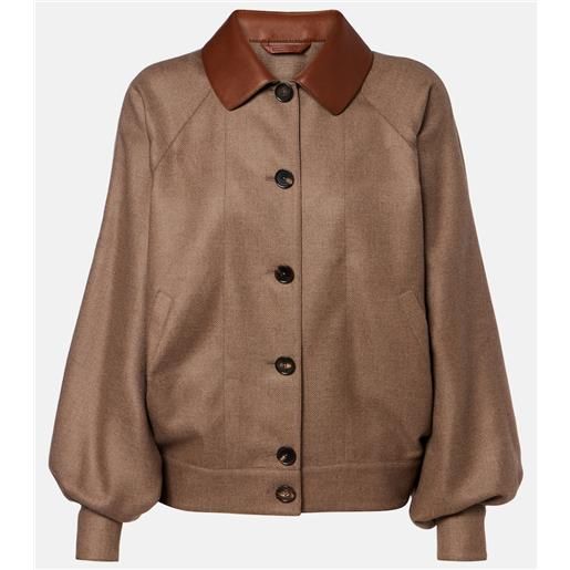 Loro Piana bomber kiefer in cashmere e seta