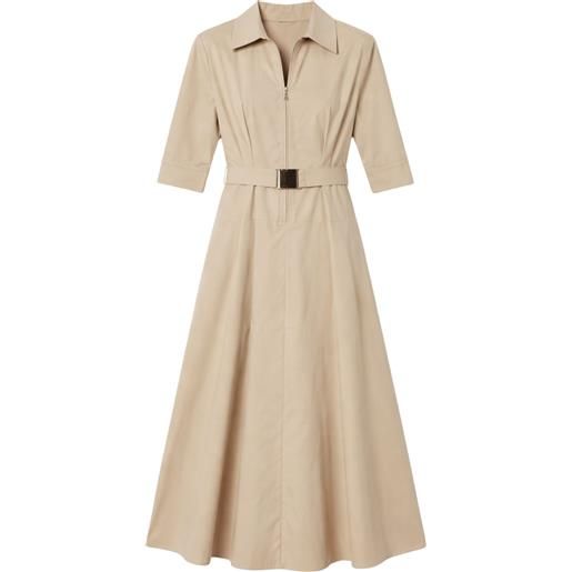 TWINSET abito lungo con cintura actitude in popeline di cotone