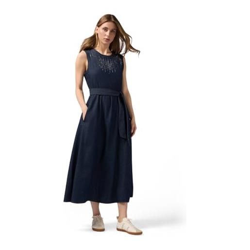 Oltre: vestito lungo in denim con micro cristalli blu. 40 stagione primavera estate 2025. 