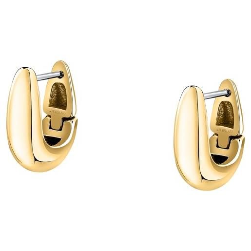 Morellato orecchini donna in acciaio dorato, collezione creole, modello ovale - saup18