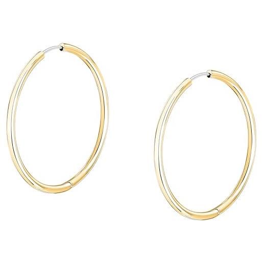 Morellato orecchini donna in in acciaio dorato a cerchio, collezione creole, festa della mamma idee regalo - saup26