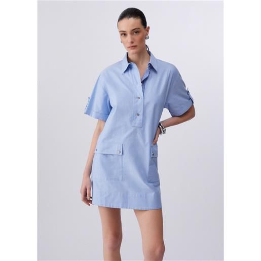 LIUJO liu jo abito corto chemisier, azzurro