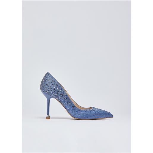 LIUJO liu jo décolleté full strass, azzurro