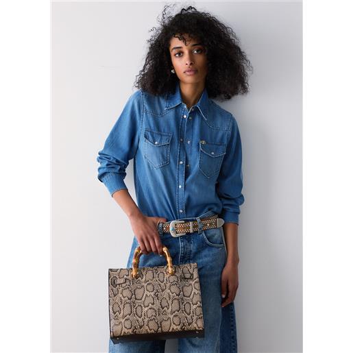 LIUJO liu jo borsa media con stampa pitone, stampa pitone