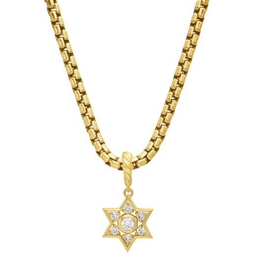 David Yurman pendente star of david in oro giallo 18kt con diamanti (17,2mm)