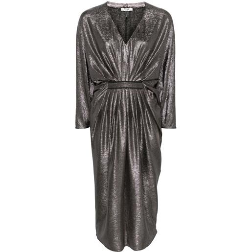 NISSA abito midi plissettato - nero