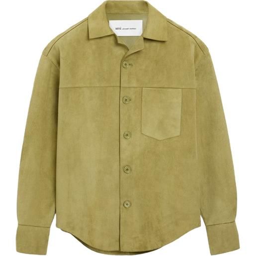 AMI Paris giacca-camicia con taschino - verde