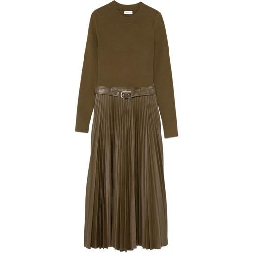 Simkhai abito plissettato a maniche lunghe - verde