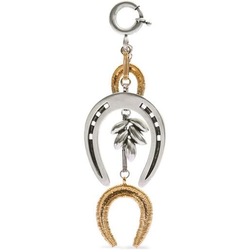 ISABEL MARANT portachiavi byrne bicolore - argento