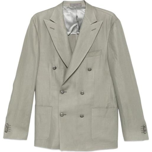 Corneliani giacca doppiopetto academy light - grigio