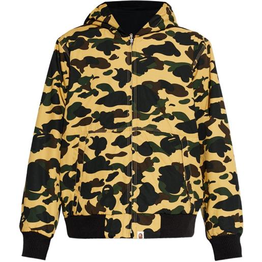 A BATHING APE® felpa 1st camo con zip - nero