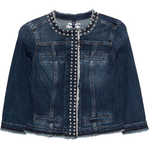 LIU JO giacca con frange - blu