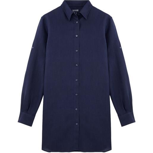 Vilebrequin abito corto in lino - blu