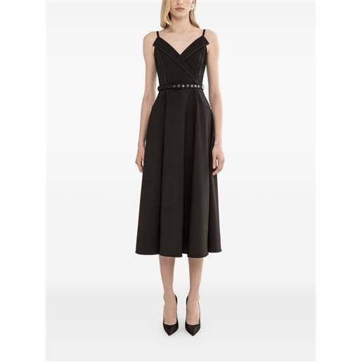 NISSA abito midi con cintura - nero