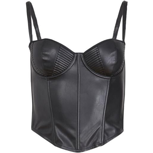 Fleur Du Mal top stile bustino - nero