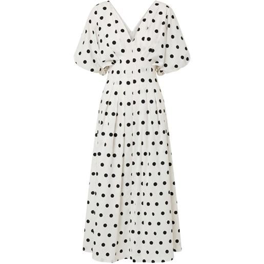 Nicholas abito midi con scollo a v - bianco