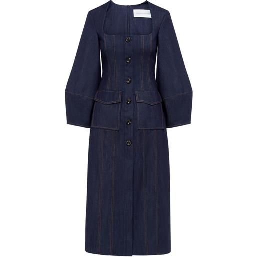 Florence & Fortitude abito con scollo quadrato - blu