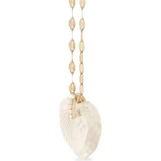 QUADRI Collana Argento 925 - Catena con ciondolo a cuore di 2 cm. Idea Regalo per Donna Ragazza Lunghezza 41 cm con ulteriore Estensione di 5 cm - Made in Italy