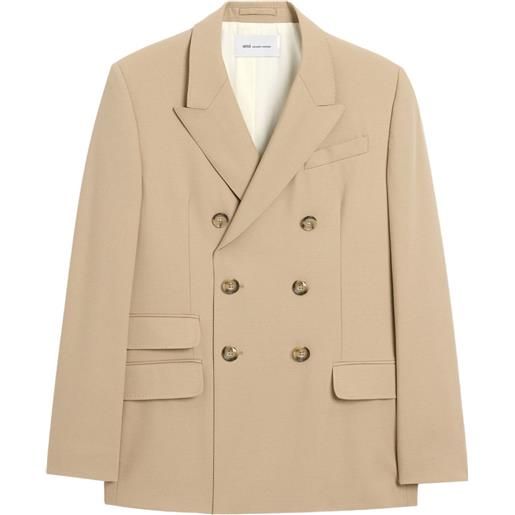 AMI Paris blazer doppiopetto in lana - toni neutri