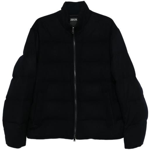 Zegna giacca con zip - blu