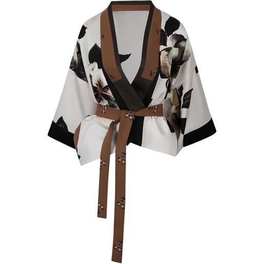 Antonio Marras kimono a fiori - toni neutri