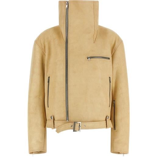 Rick Owens giacca biker jumbo stooges - toni neutri