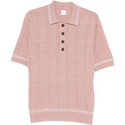 Eleventy polo con bottoni - rosa