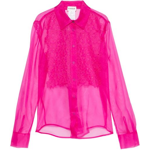 P.A.R.O.S.H. camicia shake con ricamo - rosa