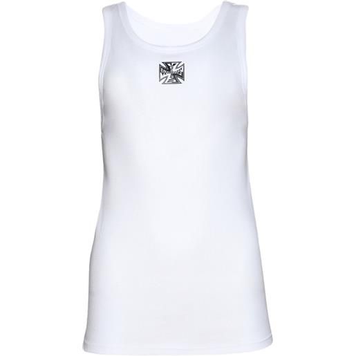 VETEMENTS canotta con ricamo - bianco