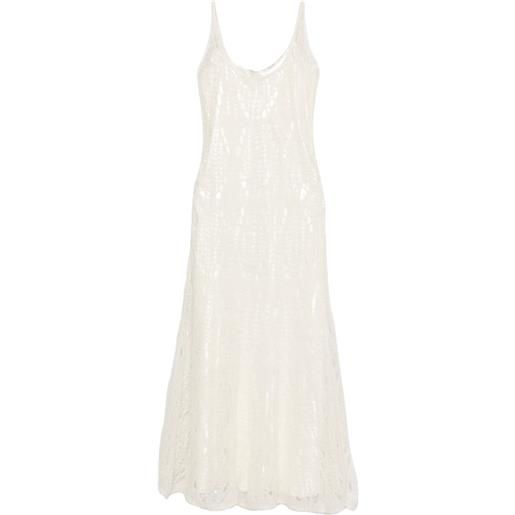 Fabiana Filippi abito midi smanicato - bianco