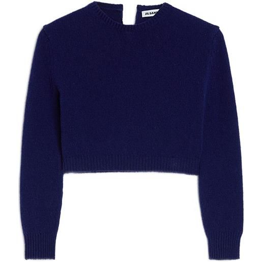 Jil Sander maglione crop - blu