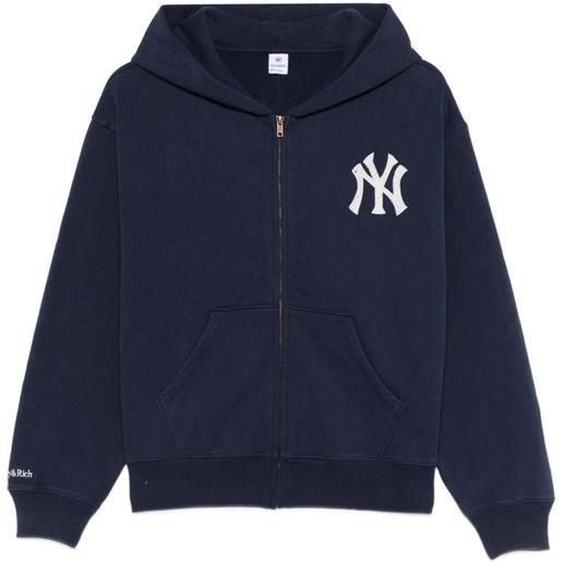 Sporty & Rich felpa emara con zip - blu