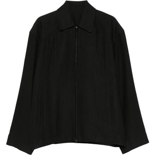 Juun.J giacca in cotone con zip - nero
