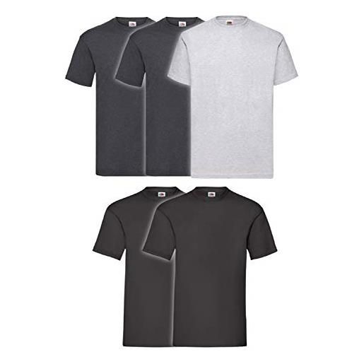 Fruit of the Loom t-shirt da uomo, modello originale a t, in confezione da 10 o 5 pezzi, 4xl