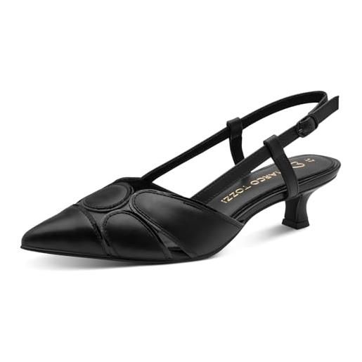 MARCO TOZZI Décolleté Donna Tessuto – Tacco Trapezoidale, Plantare Feel Me – Scarpe Eleganti Comfort