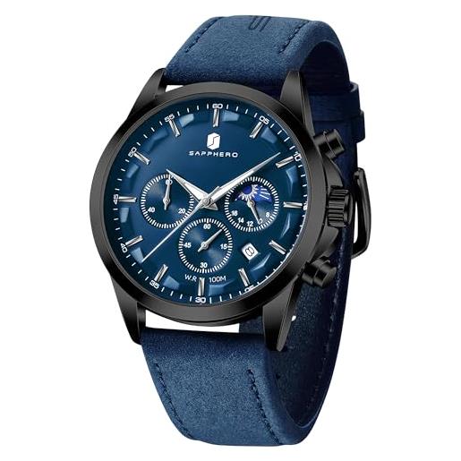 Orologio Da Polso In Pelle Blu Design Teschio Creativo Movimento Al Quarzo Uomo Da 51,23 € | DHgate