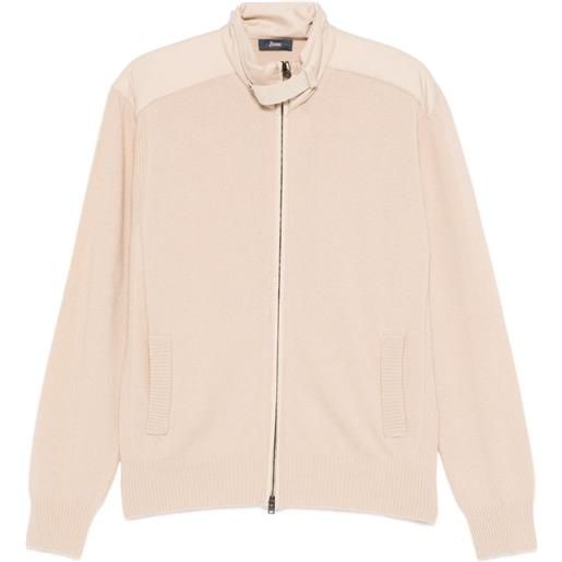 Herno cardigan con zip - toni neutri