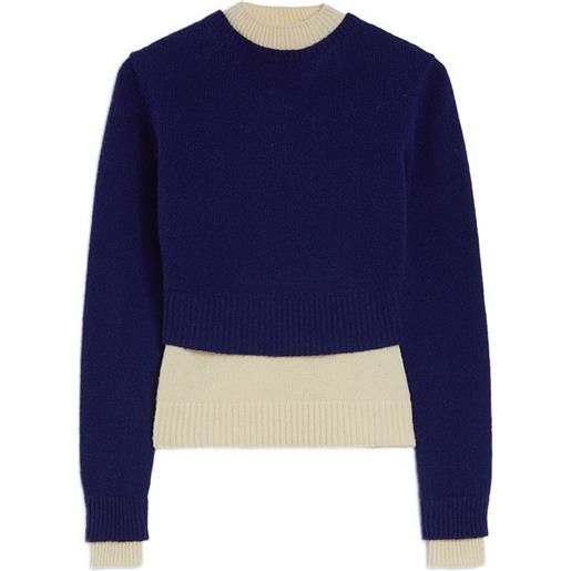 Jil Sander maglione con collo rialzato - blu