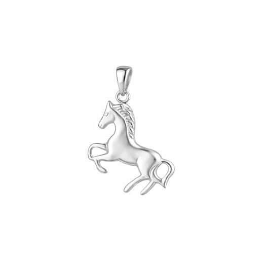 FIVE-D set collana ciondolo piccolo cavallo pony argento 925 ciondolo per bambini, argento sterling