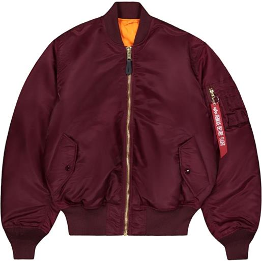 Alpha Industries bomber con zip - rosso