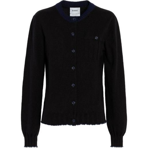 Barrie cardigan a coste - nero