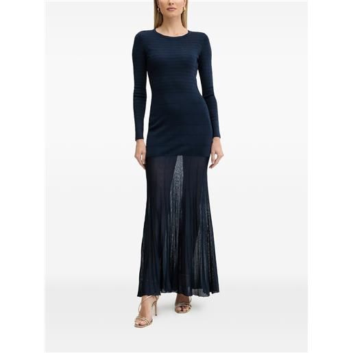 TWINSET abito plissettato in maglia - blu