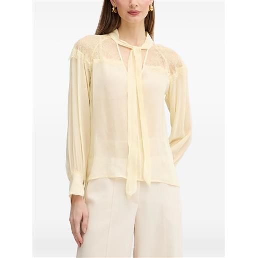 Patrizia Pepe blusa con collo lavallière - giallo