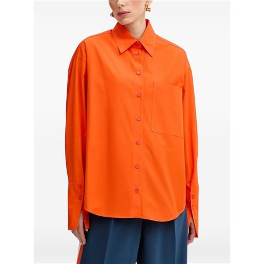 Patrizia Pepe camicia oversize con taschino - arancione