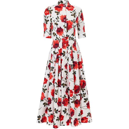 Carolina Herrera chemisier midi con stampa - bianco