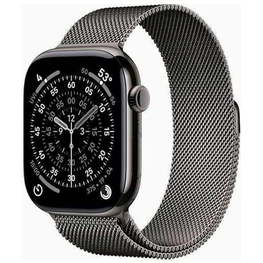 Apple watch series 11 slate titanium 46mm 4g slate milanese loop m/l
