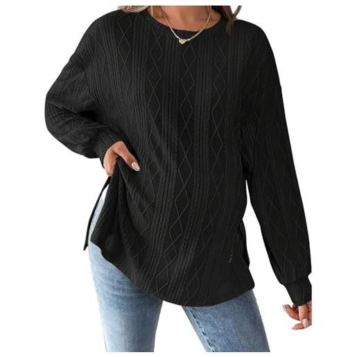 Fazvncv camicia per gravidanza con scollo rotondo per guardaroba premaman, camicia traspirante essenziale a maniche lunghe, per abbigliamento casual, abbigliamento premaman caldo abbigliamento invernale per