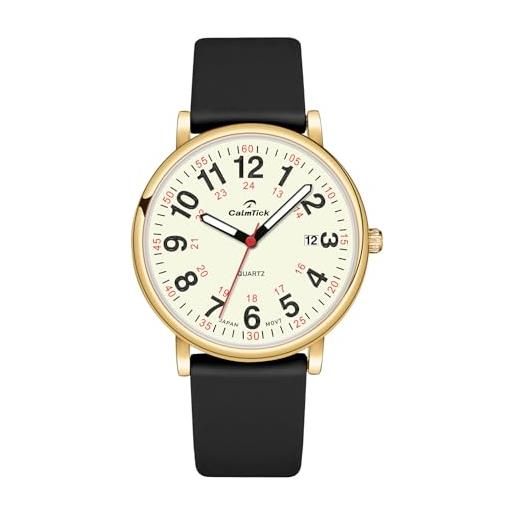 Findtime Orologio Da Donna Sportivo Analogico – Cinturino In Silicone Morbido, Impermeabile, Cassa 42 Mm, Leggibile, Per Uso Quotidiano